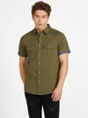 Guess Factory Howard Pocket Shirt In Green