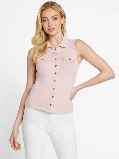 Guess Factory Ibiza Sleeveless Top In Pink