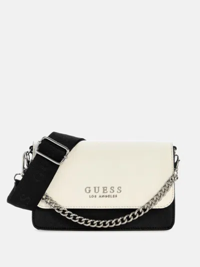 Guess Factory Indira Color-block Fold-over Mini Crossbody In Multi