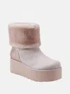 Guess Factory Indya Shearling Platform Booties In Multi