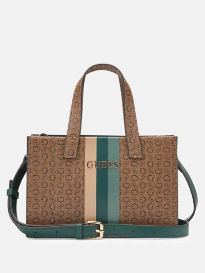 Guess Factory Ines Mini Tote In Brown