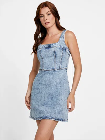 Guess Factory Ingrid Denim Dress In Blue