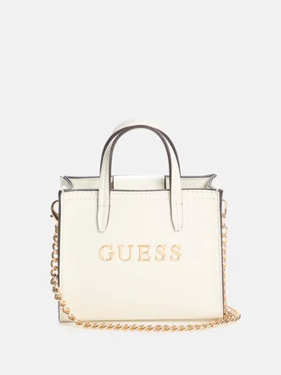 Guess Factory Irvington Micro Tote In White