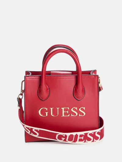 Guess Factory Irvington Mini Tote In Red