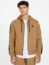 Guess Factory Isaac Full-zip Hoodie In Brown
