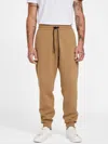 Guess Factory Isaac Logo Joggers In Brown