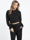 Guess Factory Ivy Mesh Hoodie In Black