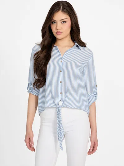 Guess Factory Jackson Self-tie Shirt In Multi