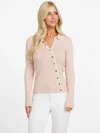 Guess Factory Jalen Ribbed Sweater In Pink