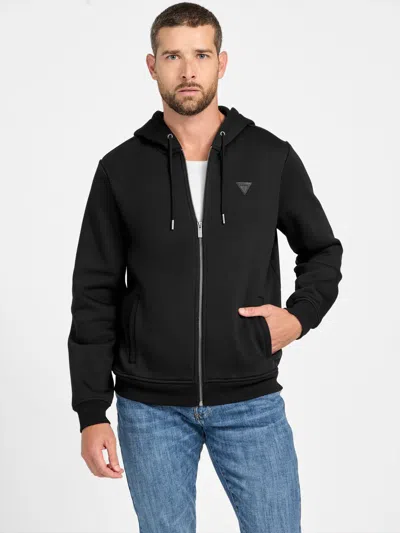 Guess Factory Javier Full-zip Sweater In Black