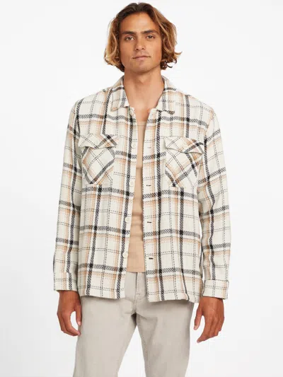 Guess Factory Jay Plaid Pocket Shirt In White