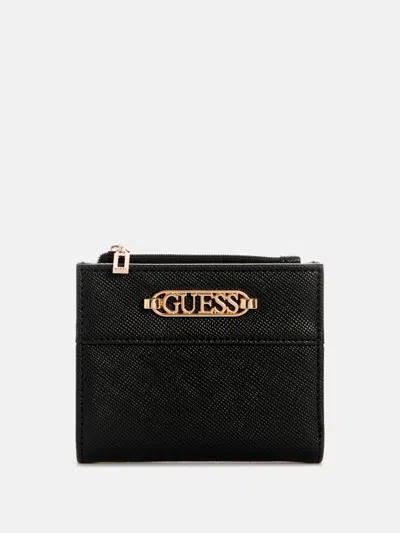 Guess Factory Jayla Snap Wallet In Black