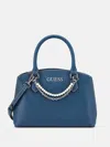 Guess Factory Jeanine Faux-pearl Charm Satchel In Blue