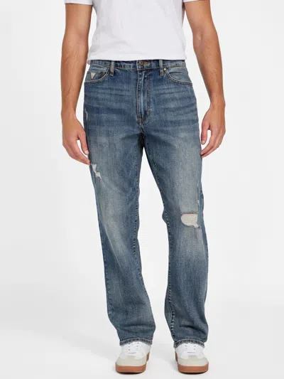 Guess Factory Jeffery Loose Fit Denim Jeans In Blue