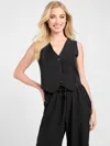 Guess Factory Jemma Striped Vest In Black