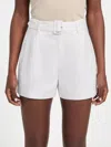 Guess Factory Jenna Linen-blend Shorts In White