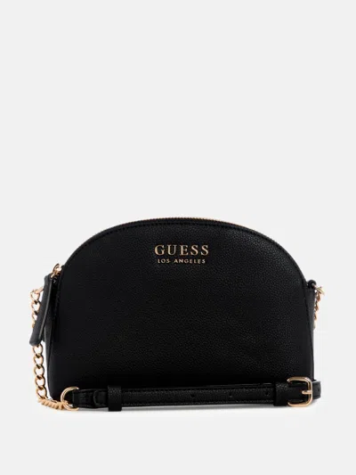 Guess Factory Jennice Dual-zip Crossbody In Black
