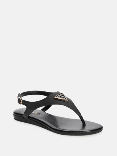 Guess Factory Jerrah T-strap Sandals In Black