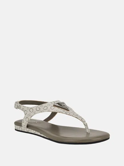 Guess Factory Jerrah T-strap Sandals In Animal Print