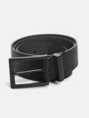 Guess Factory Jetpack Debossed Logo Belt In Black
