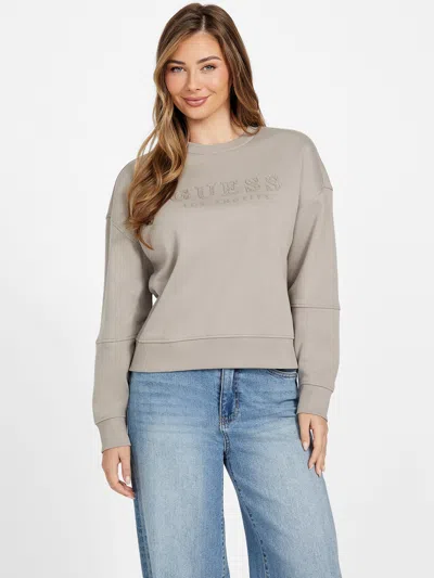 Guess Factory Jole Fleece Pullover In Gray