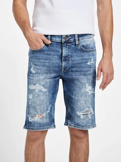 Guess Factory Jonah Rip-and-repair Denim Shorts In Multi