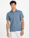 Guess Factory Jonathan Textured Polo In Blue