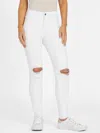 Guess Factory Joyceline Mid-rise Skinny Jeans In White