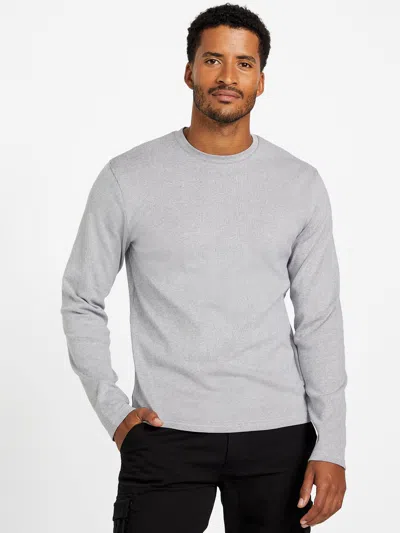 Guess Factory Juan Crewneck Long-sleeve Tee In Gray