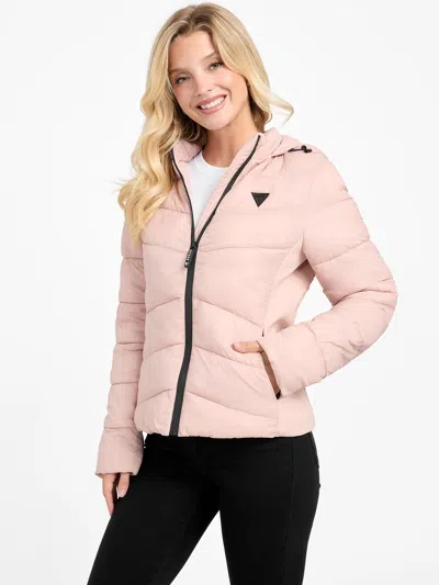 Guess Factory Juli Hooded Jacket In Pink