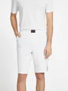 Guess Factory Julian Logo-tape Shorts In White