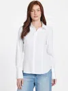Guess Factory Julie Button-down Shirt In White