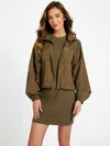 Guess Factory Jupiter Packable Windbreaker In Brown