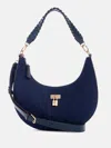 Guess Factory Kaline Faux-suede Shoulder Bag In Multi