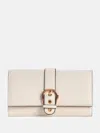 Guess Factory Kaline Slim Clutch Wallet In White