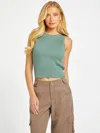 Guess Factory Kat Sweater Tank In Green