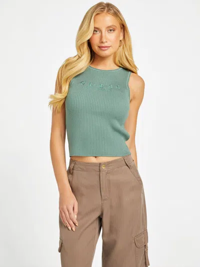 Guess Factory Kat Sweater Tank In Green