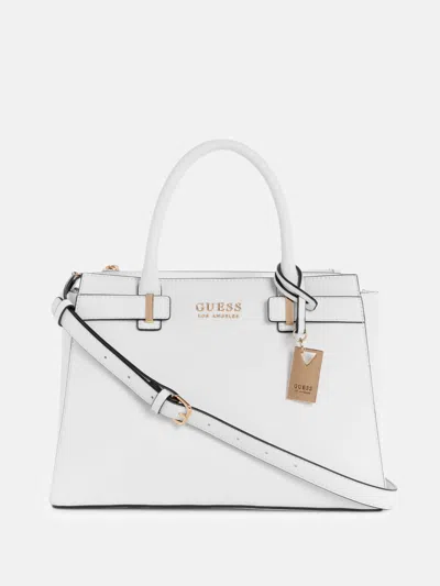 Guess Factory Keeler Satchel In White