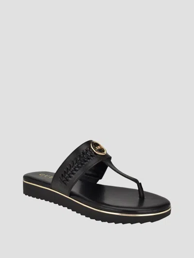 Guess Factory Kellin Thong Slides In Black