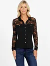 Guess Factory Kendra Lace Top In Black