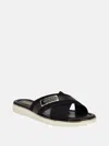 Guess Factory Keyes Crisscross Logo Slides In Multi