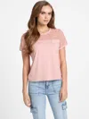 Guess Factory Kia Mesh Top In Pink