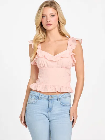 Guess Factory Kiara Ruffle Top In Multi