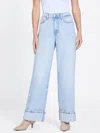 Guess Factory Kienen 90's High-rise Relaxed Wide Cuffed Jeans In Blue