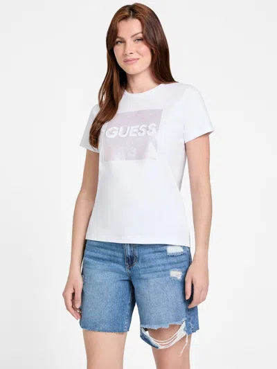 Guess Factory Kika Logo Tee In White