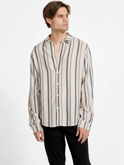 Guess Factory Kingston Embroidered Stripe Shirt In Multi