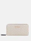 Guess Factory Kiran Logo Medium Zip-around Wallet In Neutral