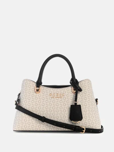 Guess Factory Kiran Logo Satchel In White