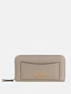 Guess Factory Kiran Logo Shine Medium Zip-around Wallet In Gold