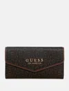 Guess Factory Kiran Logo Slim Clutch Wallet In White